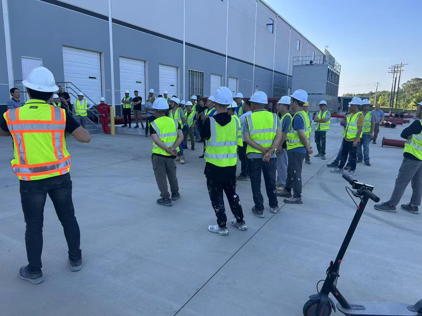 Neighbor Electrical team safety meeting
